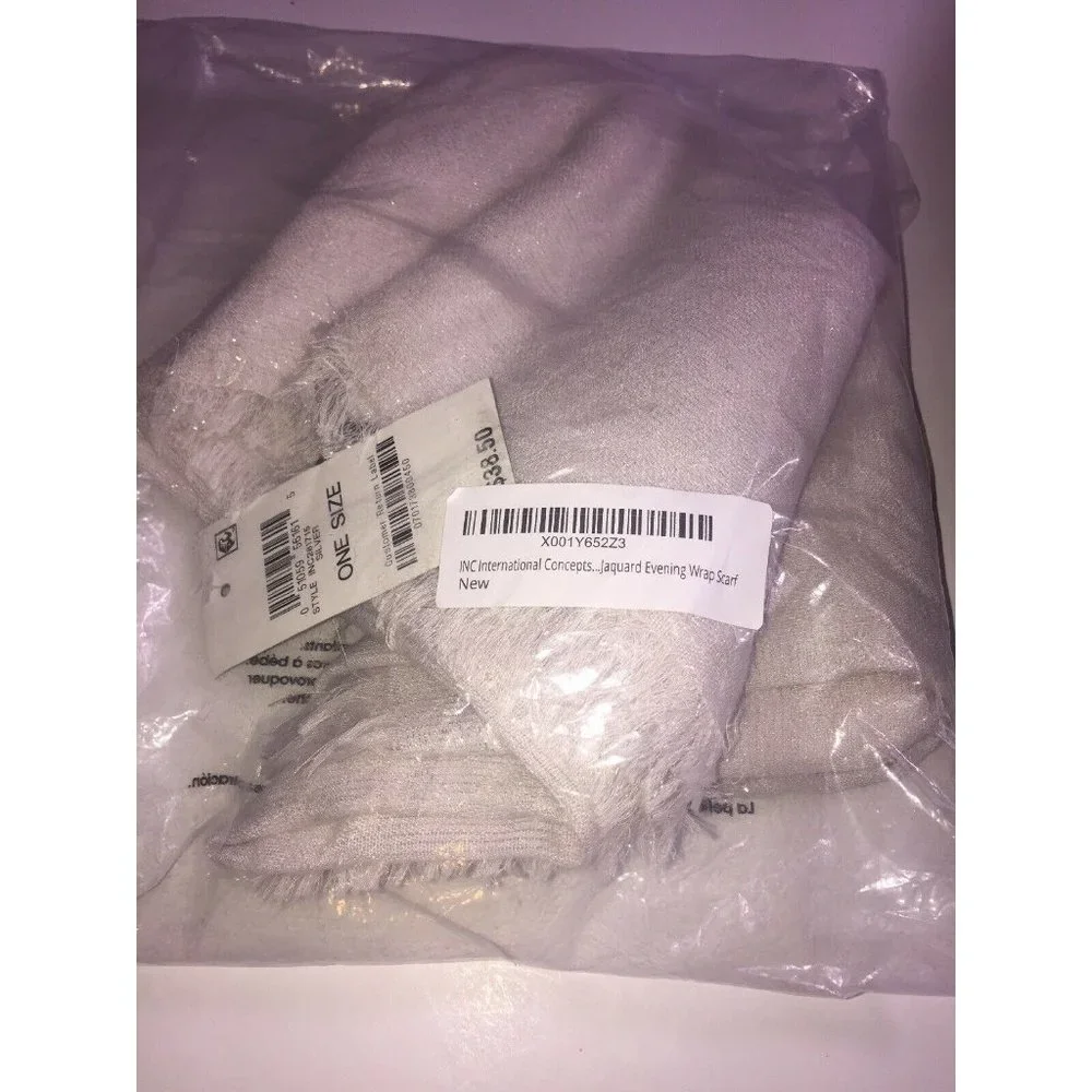 Inc International Concepts Metallic Jacquard Wrap